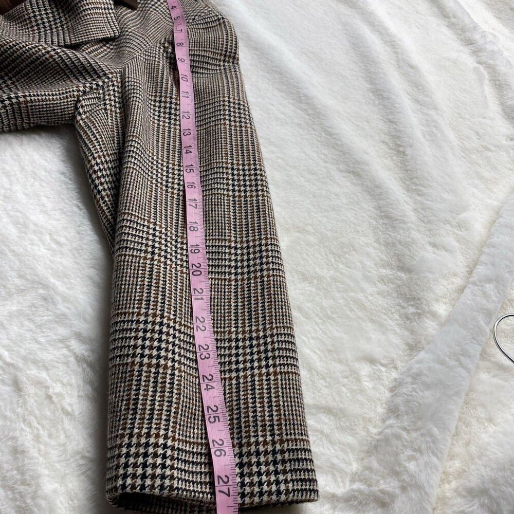 VTG Sellecca Plaid Blazer Jacket Women’s 14 Brown Velvet Collar Dark Academia - Picture 8 of 8